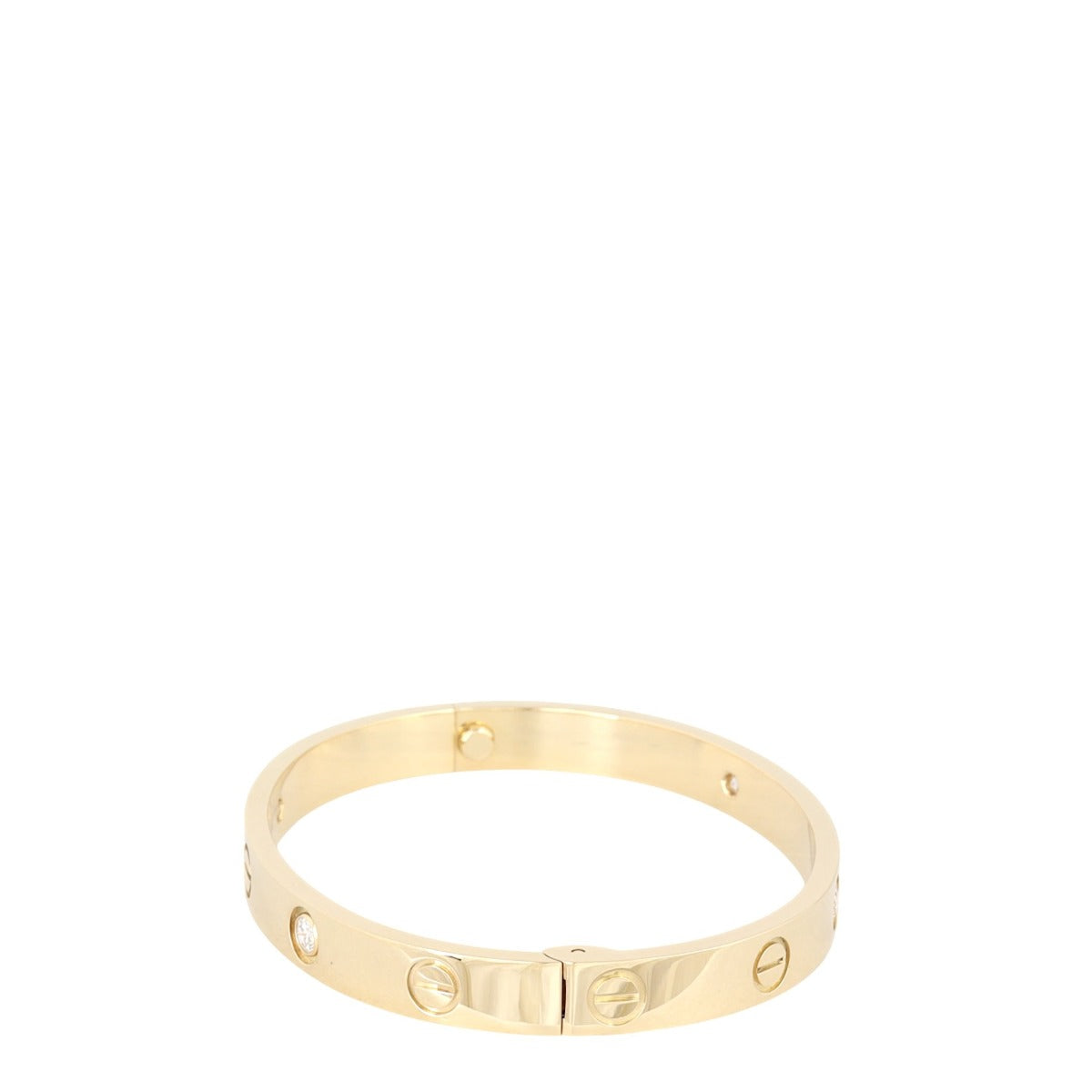 Cartier Love 18k Yellow Gold 4 Diamond Bracelet