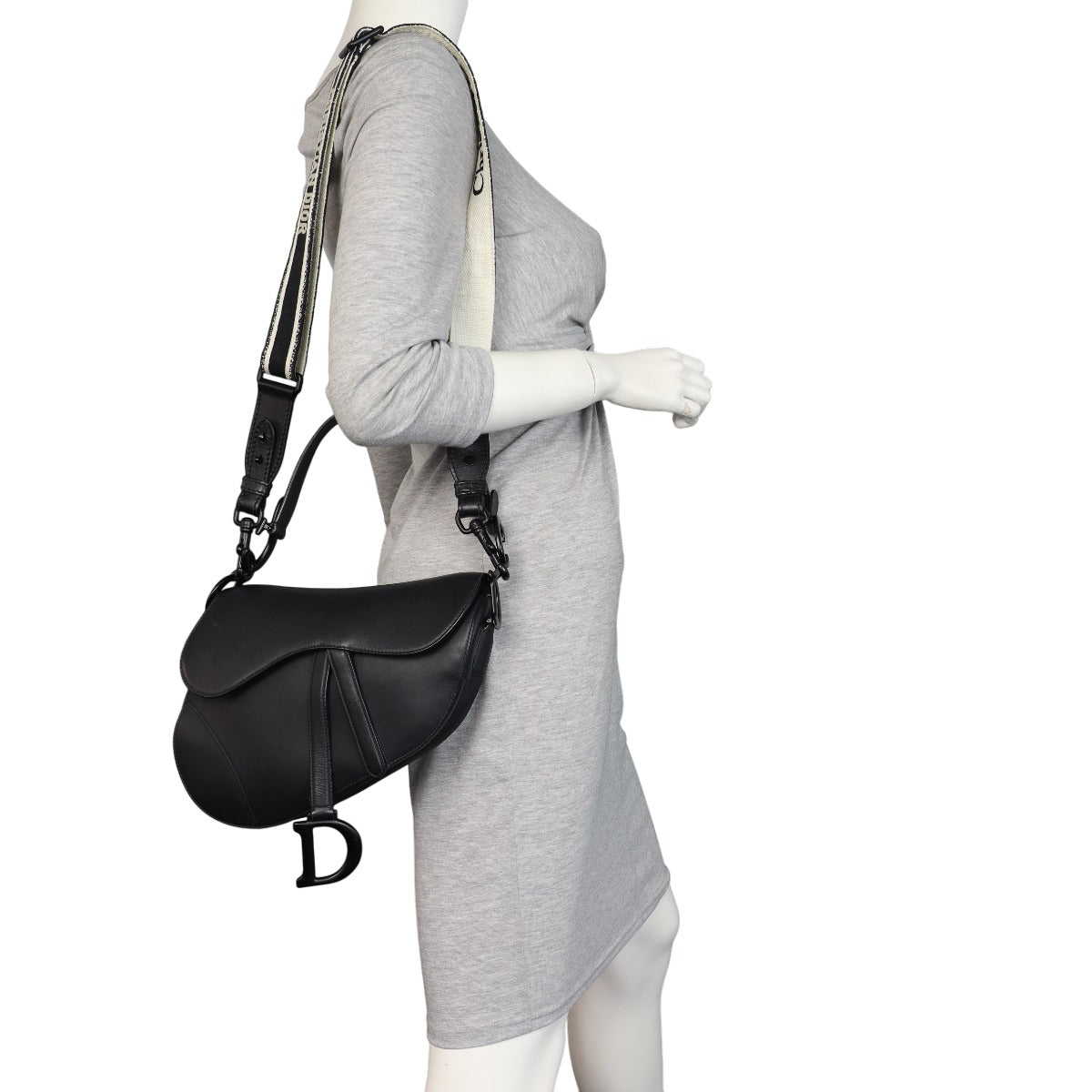 Dior Saddle Bag with Embroidered Strap Ultramatte