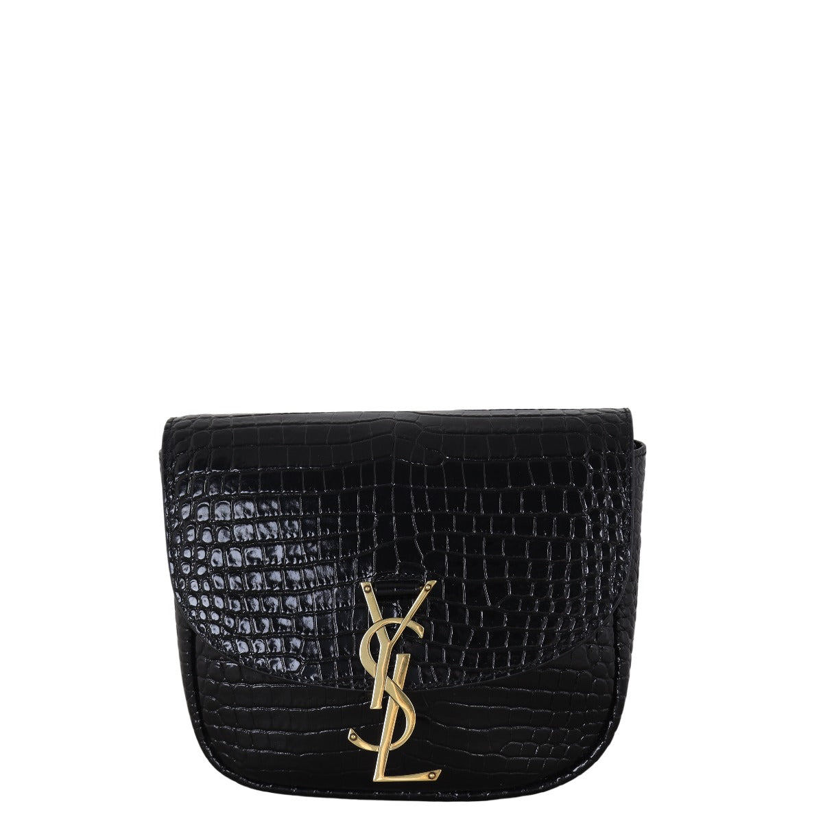 Saint Laurent Kaia Crossbody Small Croc-Embossed