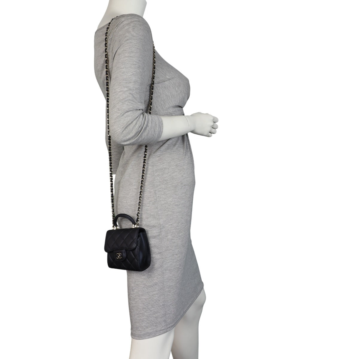 Chanel CC Top Handle Clutch on Chain