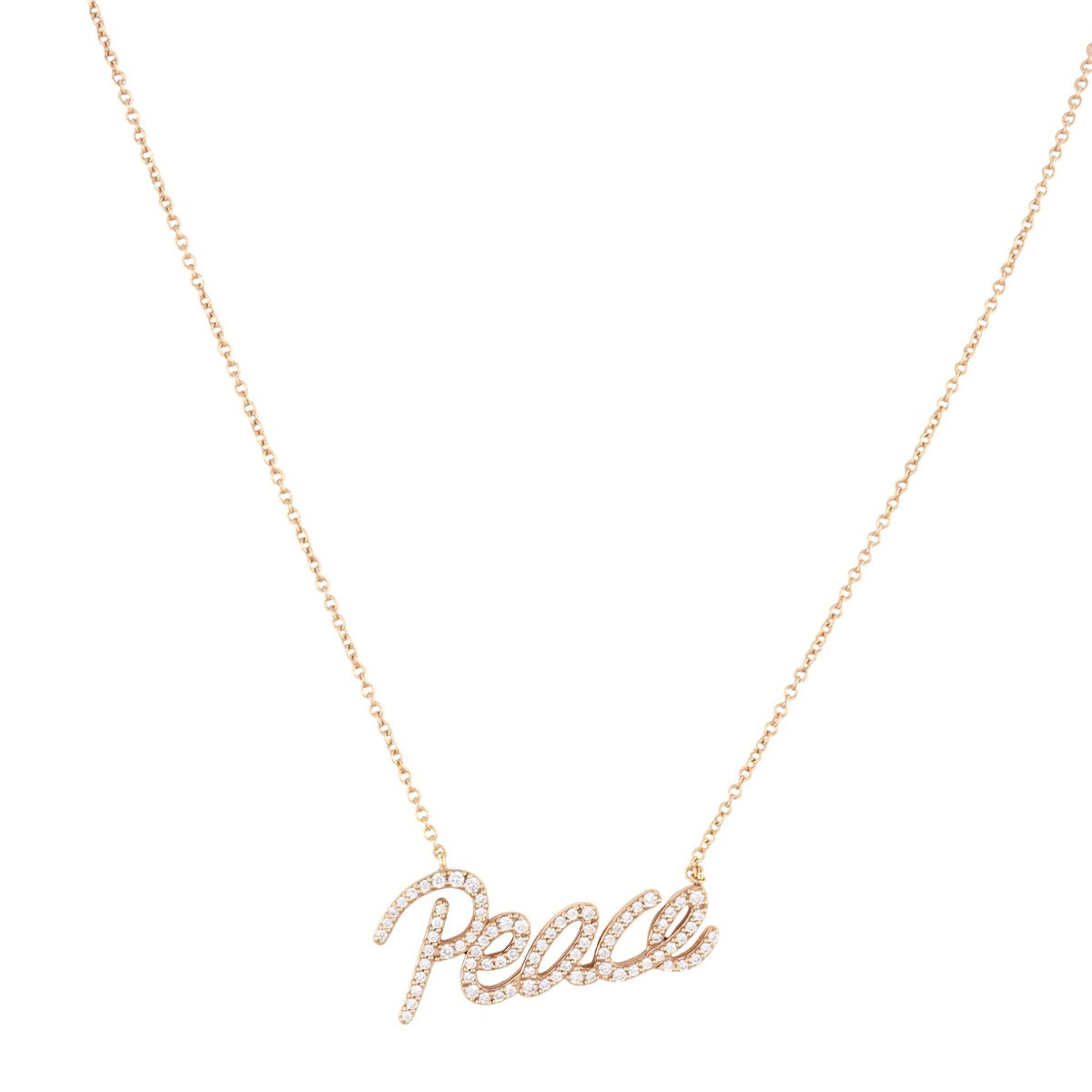 Tiffany & Co Paloma Picasso Peace Diamond 18k Rose Gold Pendant Necklace