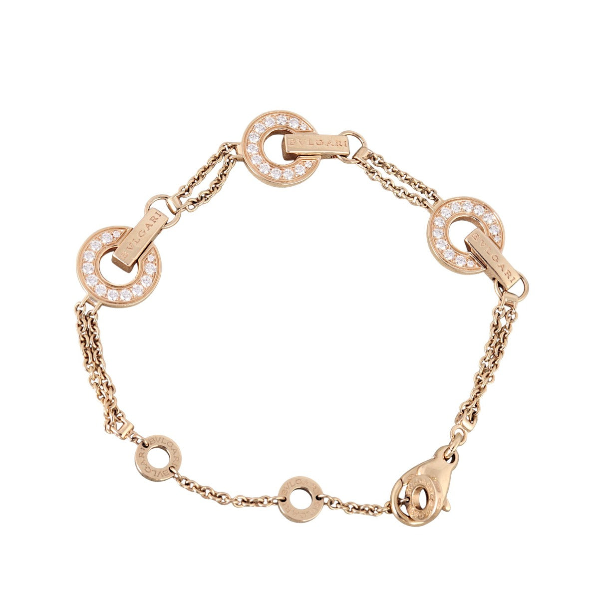 Bvlgari Bvlgari Diamond 18k Rose Gold Bracelet