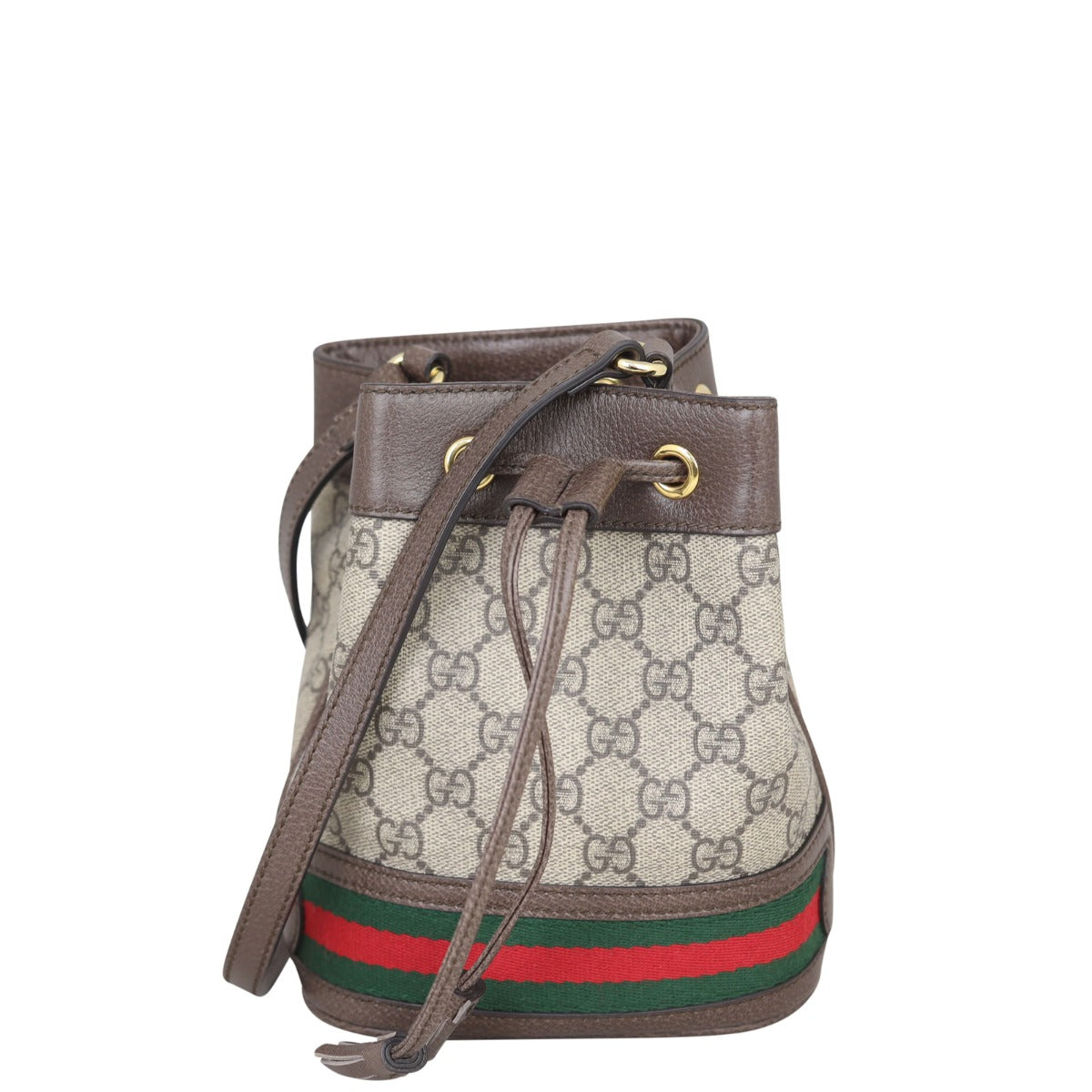 Gucci GG Supreme Ophidia Mini Bucket Bag Front
