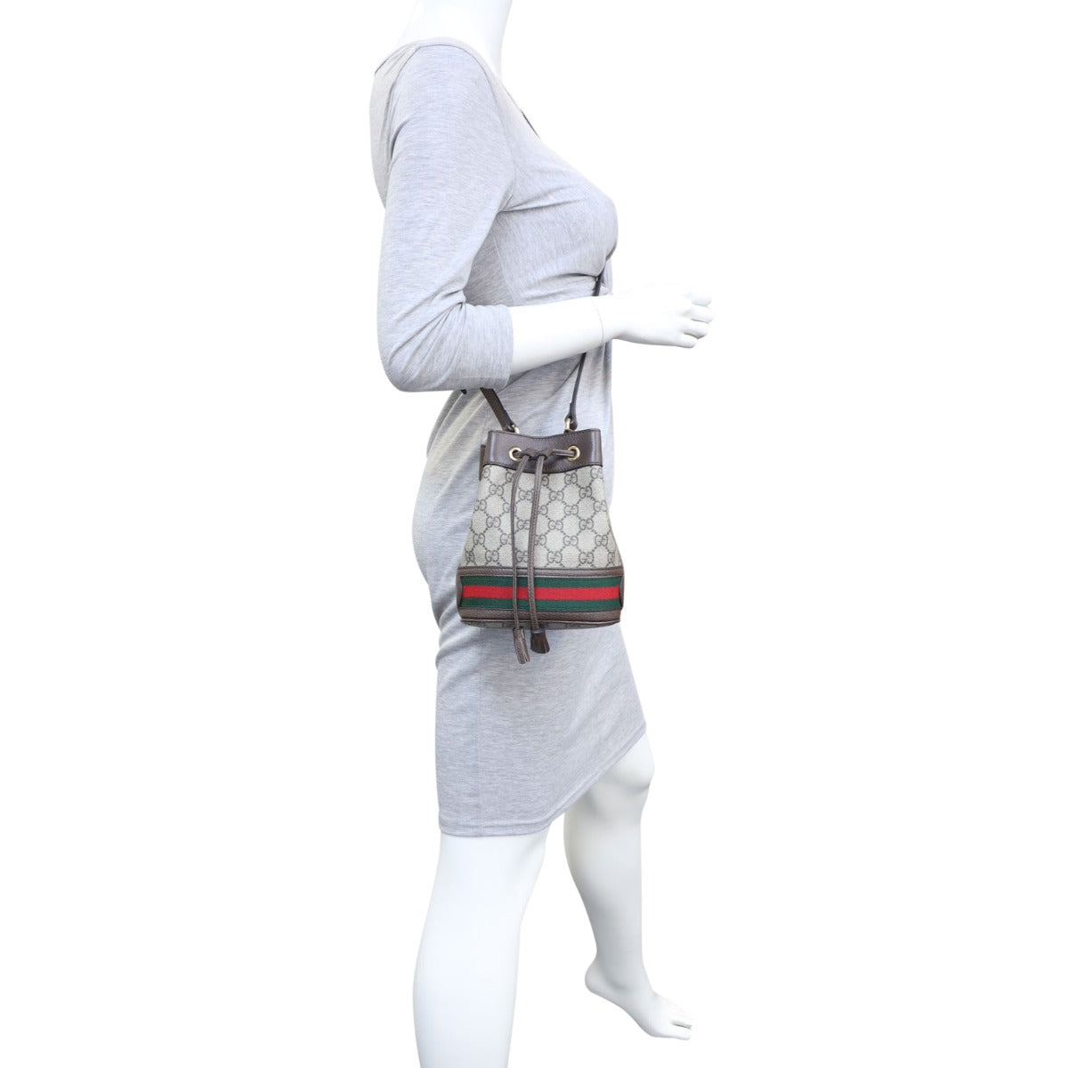 Gucci GG Supreme Ophidia Mini Bucket Bag Mannequin

