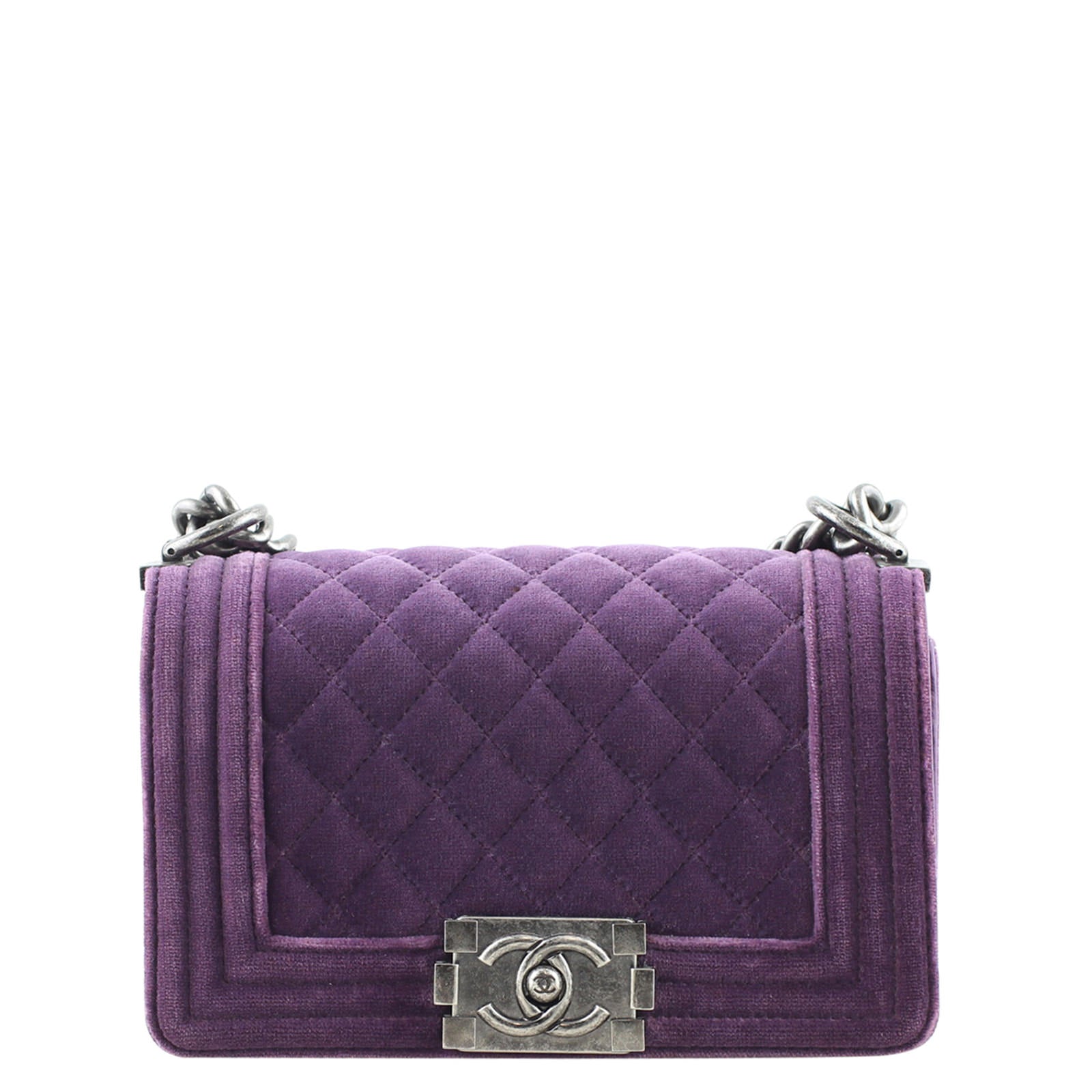 Chanel Boy Bag Small Velvet front
