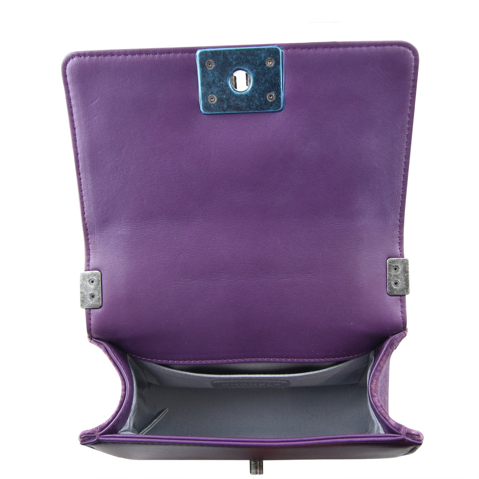 Chanel Boy Bag Small Velvet interior