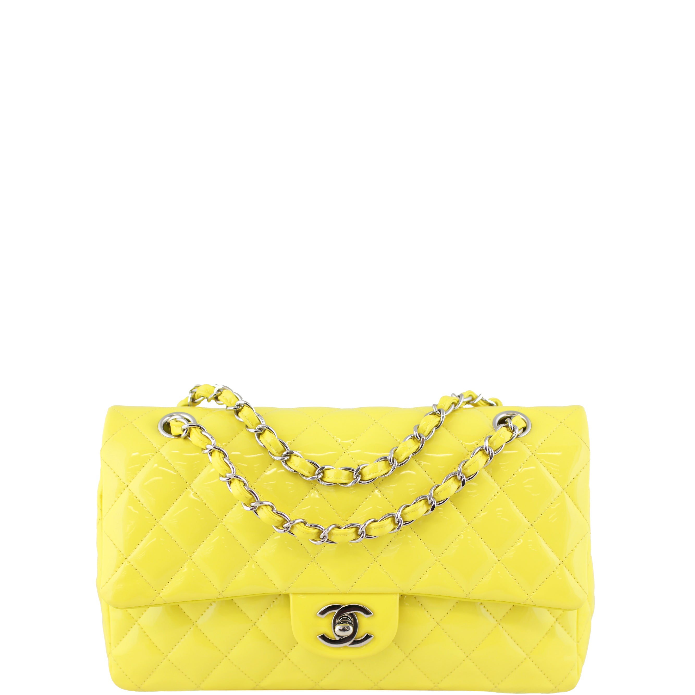 Chanel Classic Double Flap Medium Patent Front