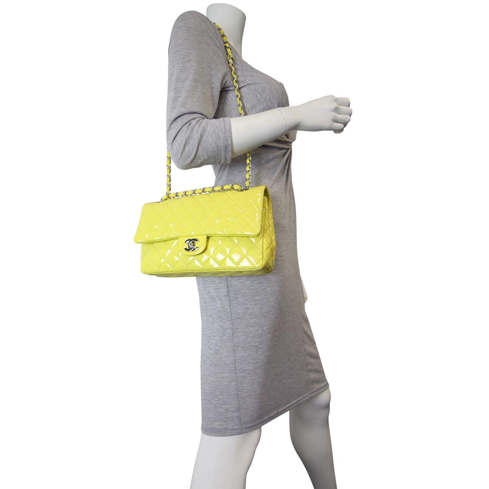 Chanel Classic Double Flap Medium Patent Mannequin