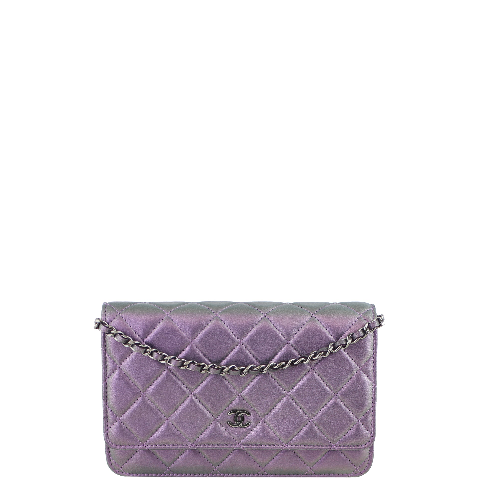 Chanel Classic Wallet On Chain Iridescent Front