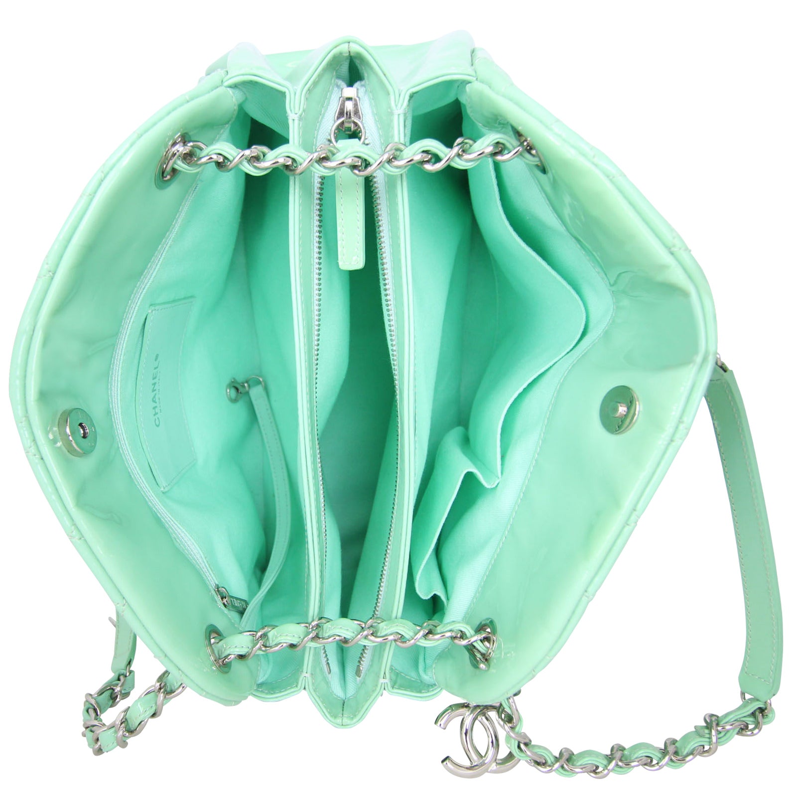 Chanel Mademoiselle Large Bowling Bag Interior