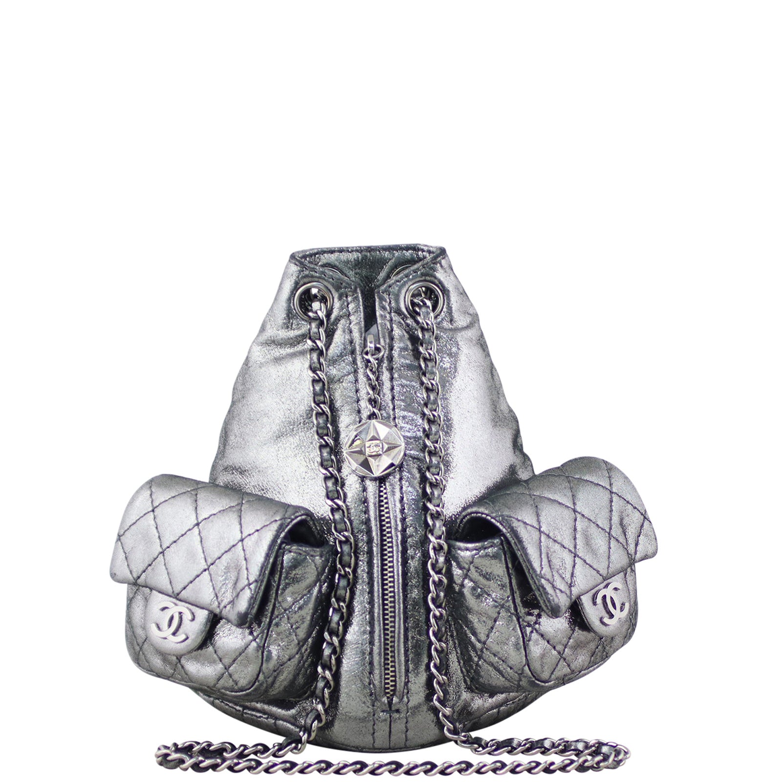 Chanel Mini Backpack is Back front chain