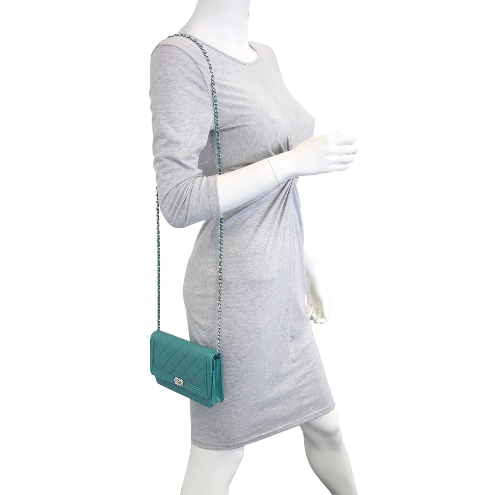 Chanel Boy Wallet On Chain Mannequin