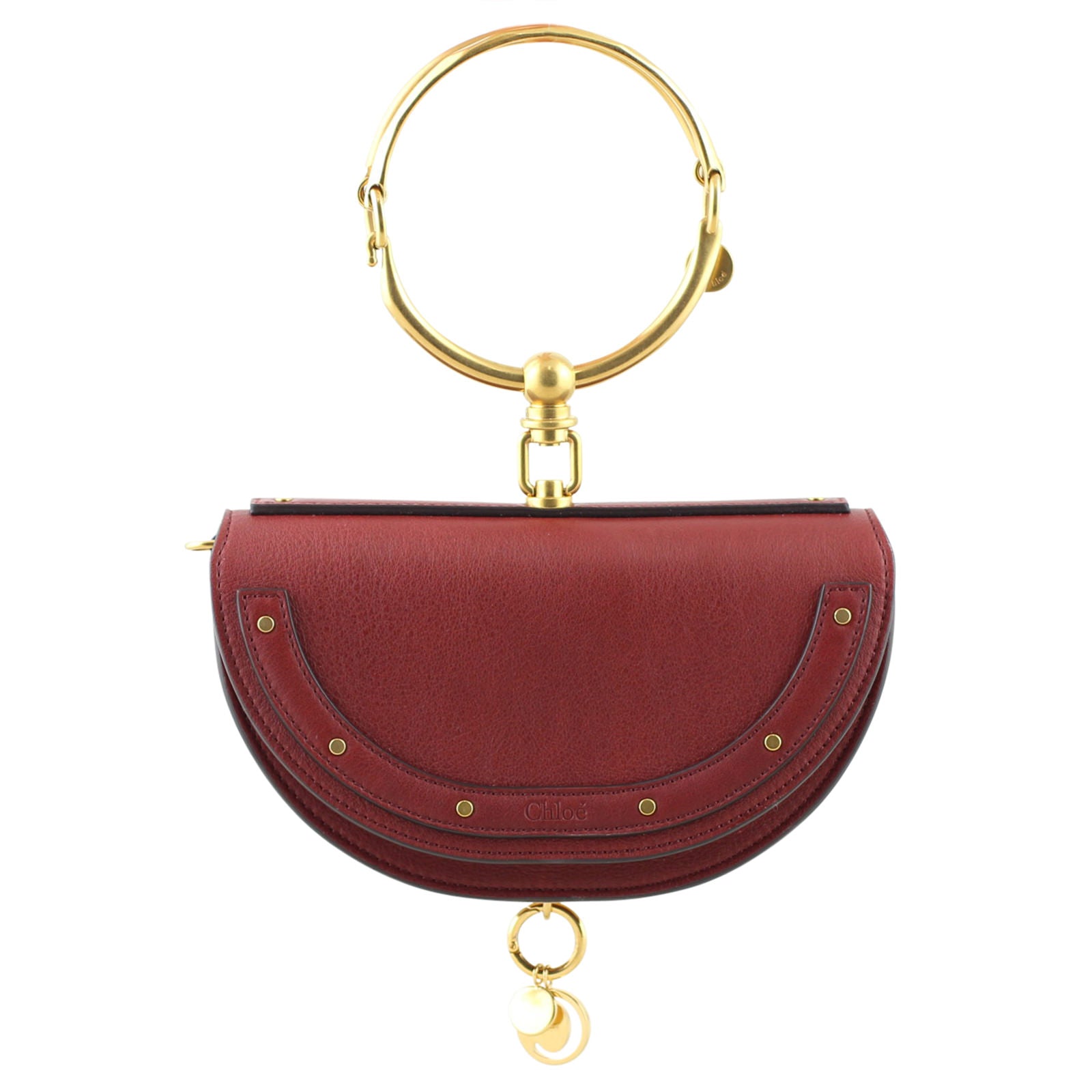 Chloé Nile Minaudière Bracelet Bag hanging