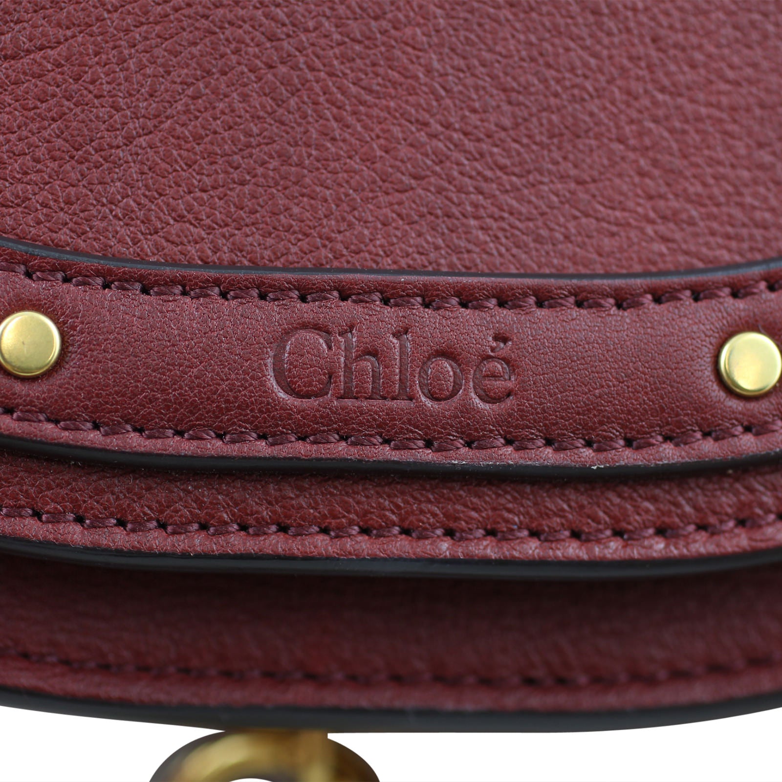 Chloé Nile Minaudière Bracelet Bag exterior stamp