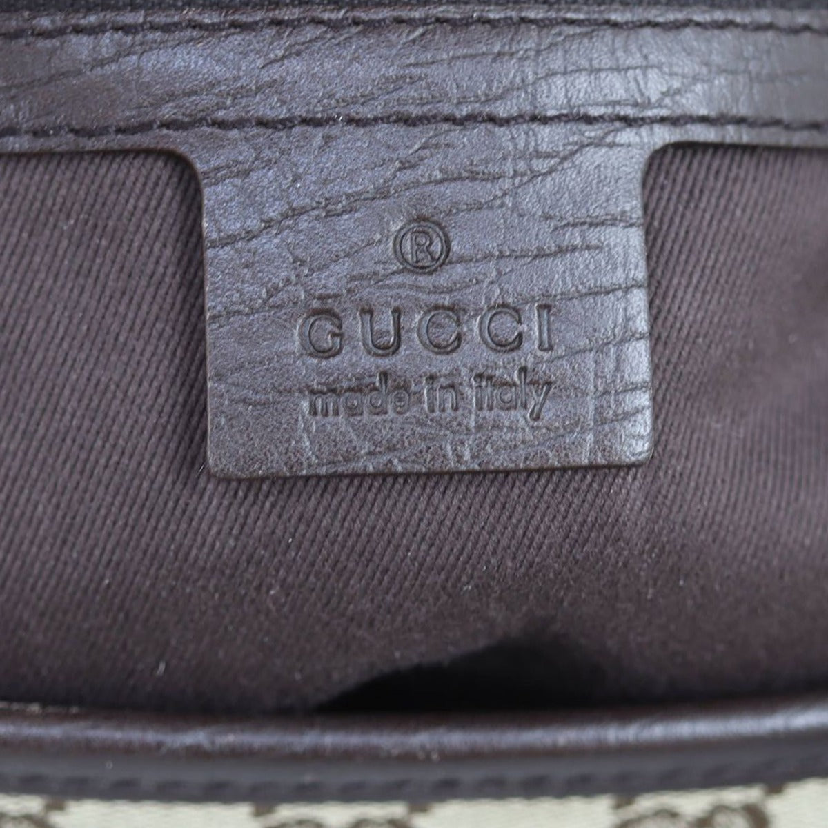 Gucci GG Canvas Bamboo Bullet Bag Stamp
