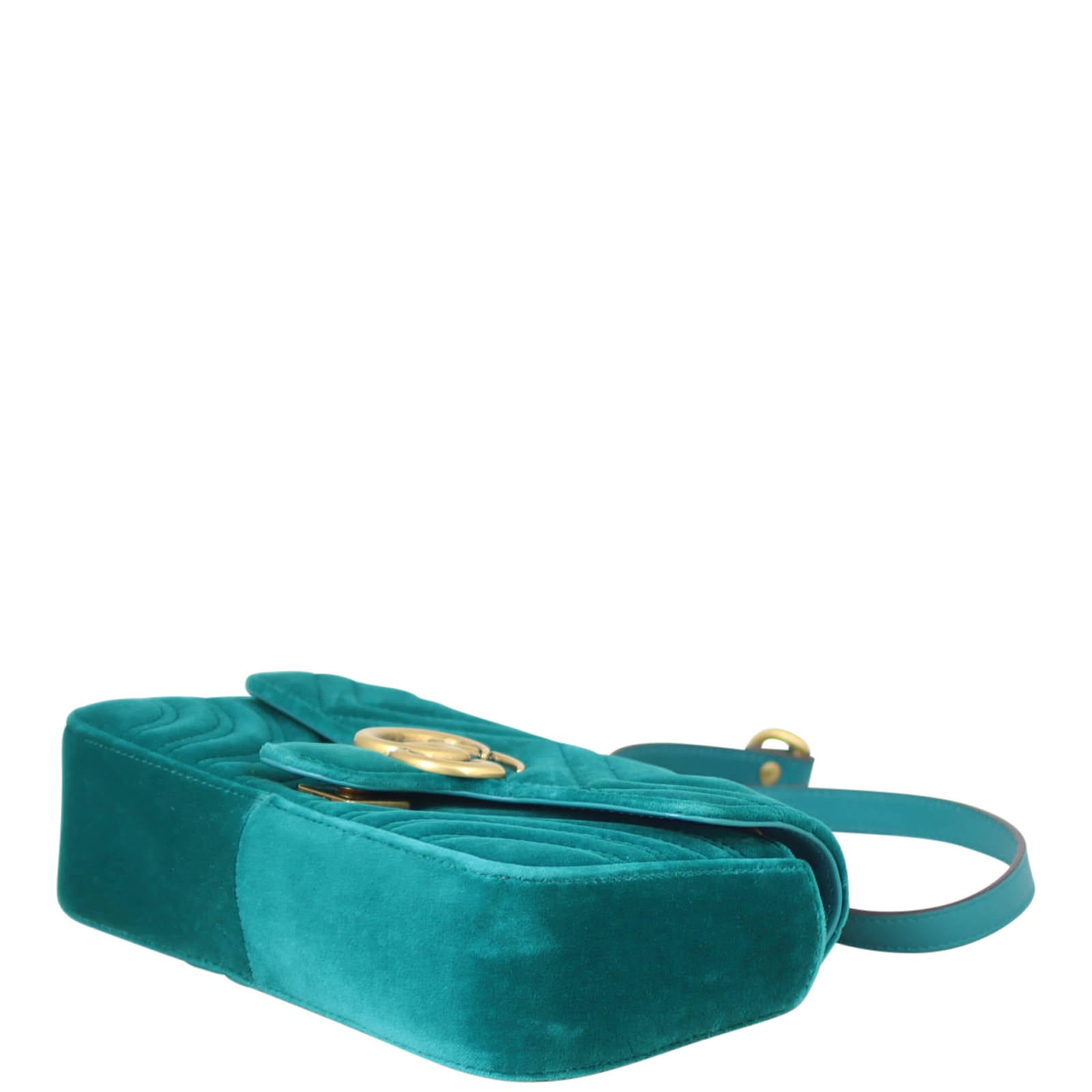 Gucci GG Marmont Velvet Mini Shoulder Bag Corner