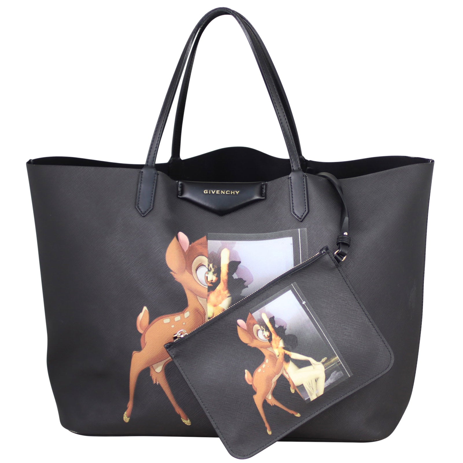Givenchy Bambi Antigona Shopping Tote Large front pouch