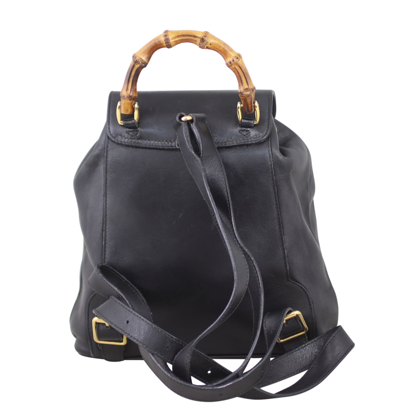 Gucci Bamboo Leather Backpack Back