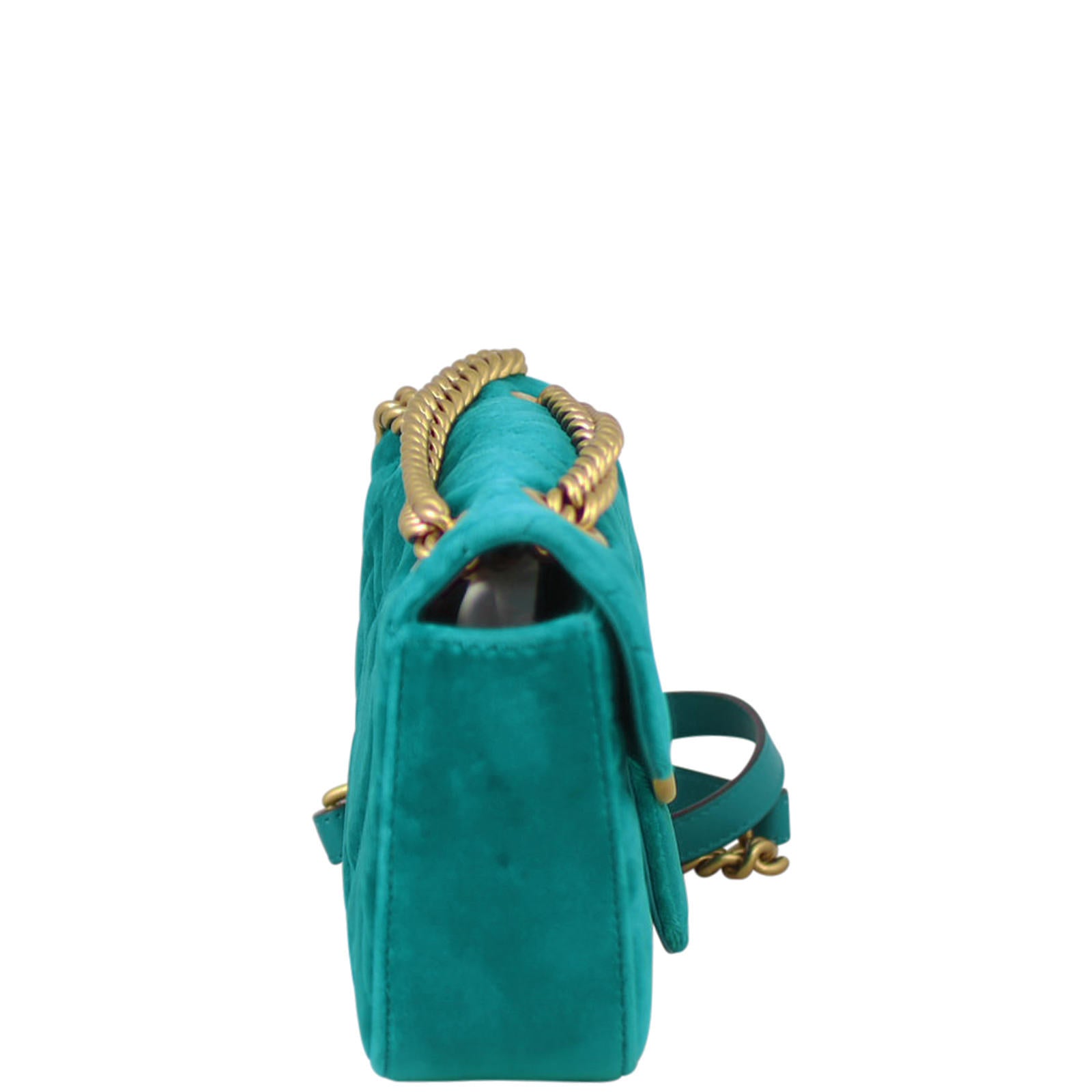 Gucci GG Marmont Velvet Mini Shoulder Bag Side