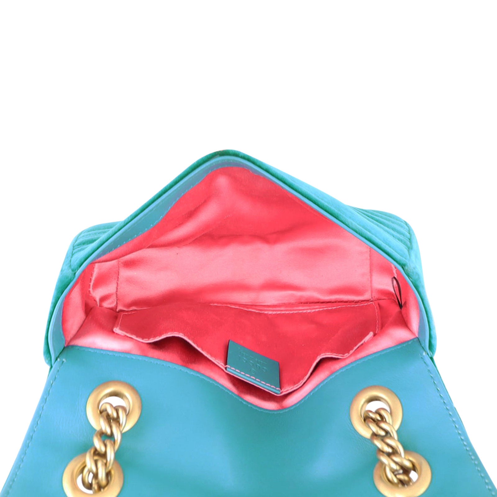 Gucci GG Marmont Velvet Mini Shoulder Bag Whole interior