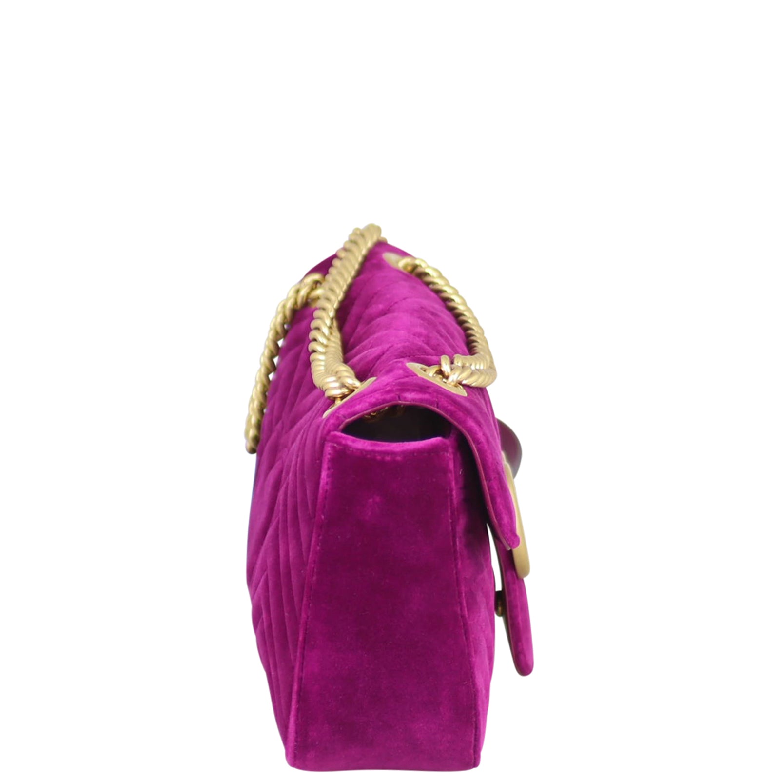 Gucci GG Marmont Velvet Small Shoulder Bag Side