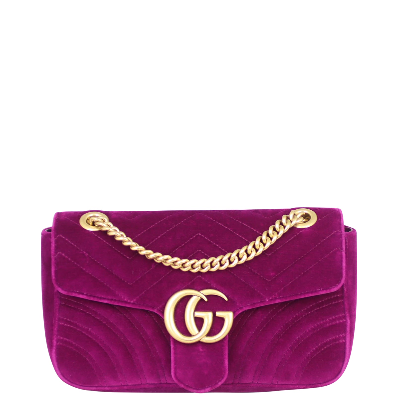 Gucci GG Marmont Velvet Small Shoulder Bag Front