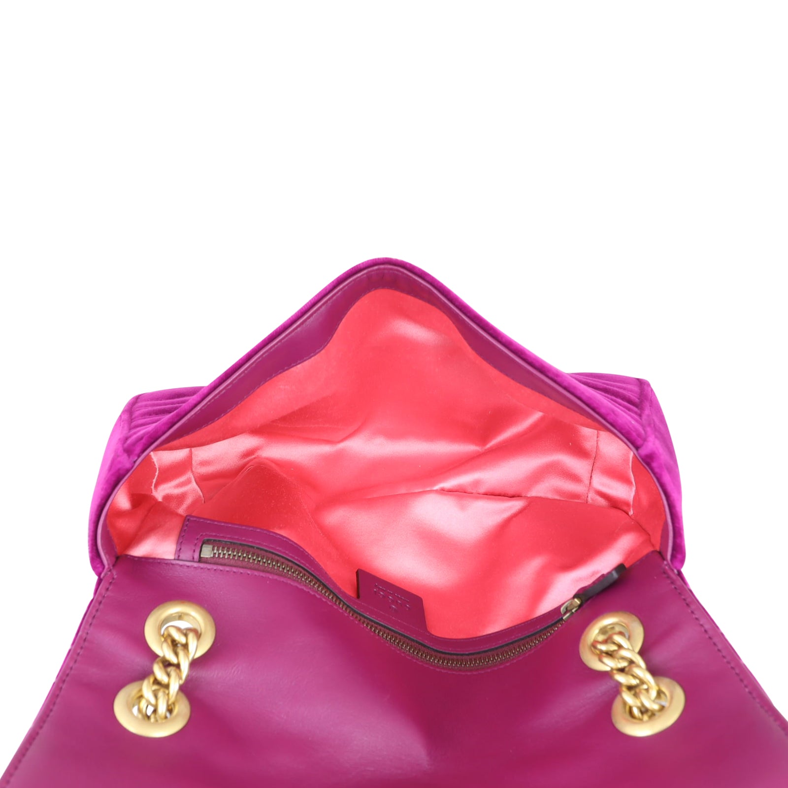 Gucci GG Marmont Velvet Small Shoulder Bag Whole interior