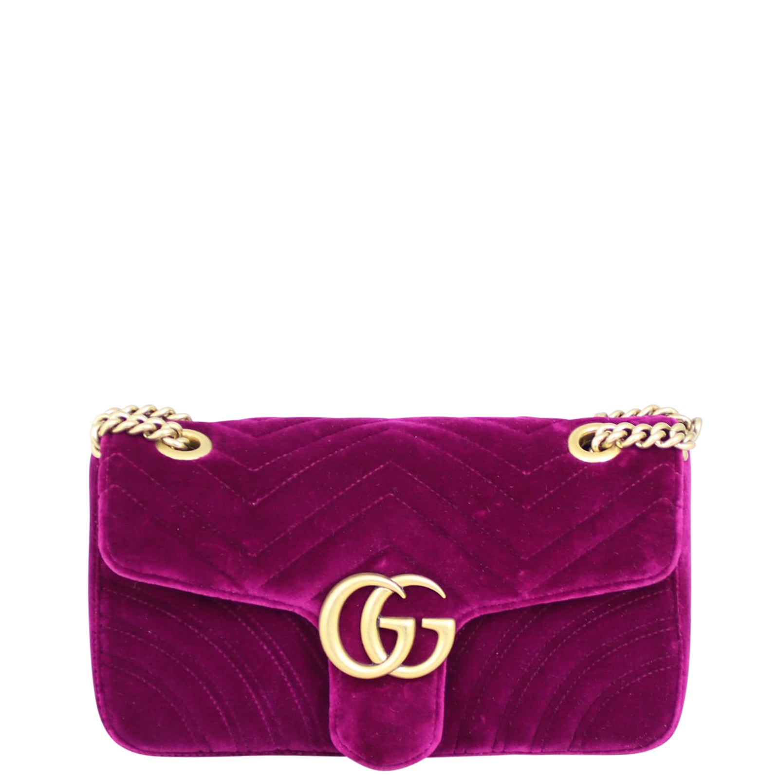 Gucci GG Marmont Velvet Small Shoulder Bag Front