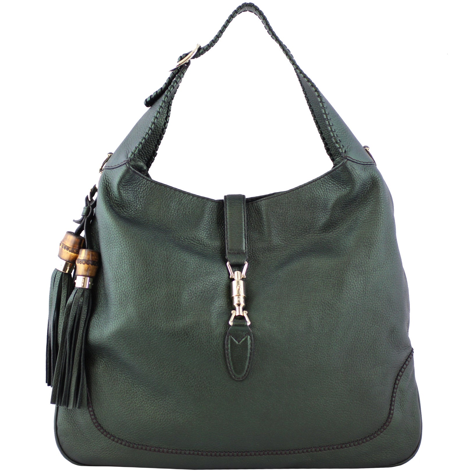 Gucci New Jackie Metallic Shoulder Bag Large Front