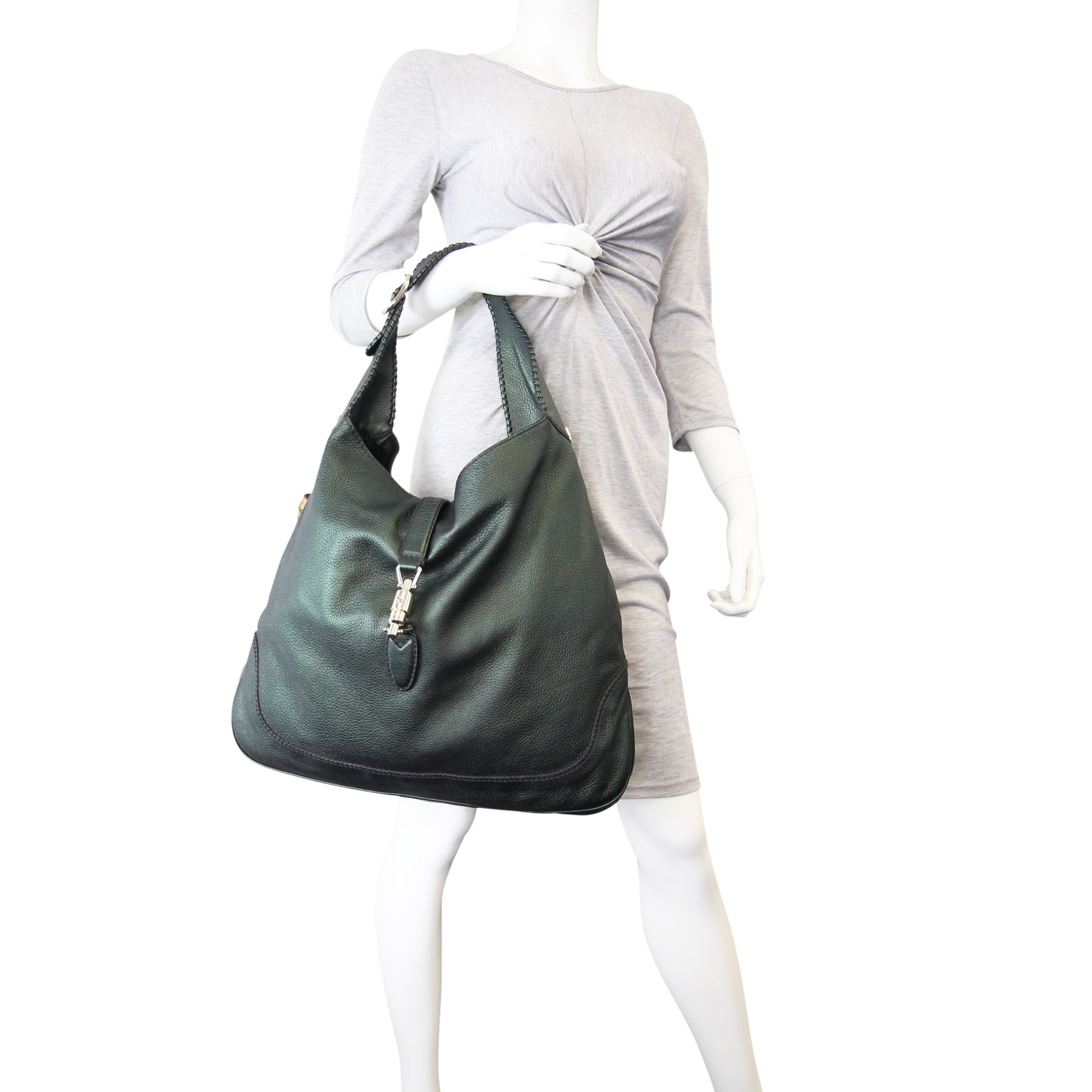 Gucci New Jackie Metallic Shoulder Bag Large Mannequin