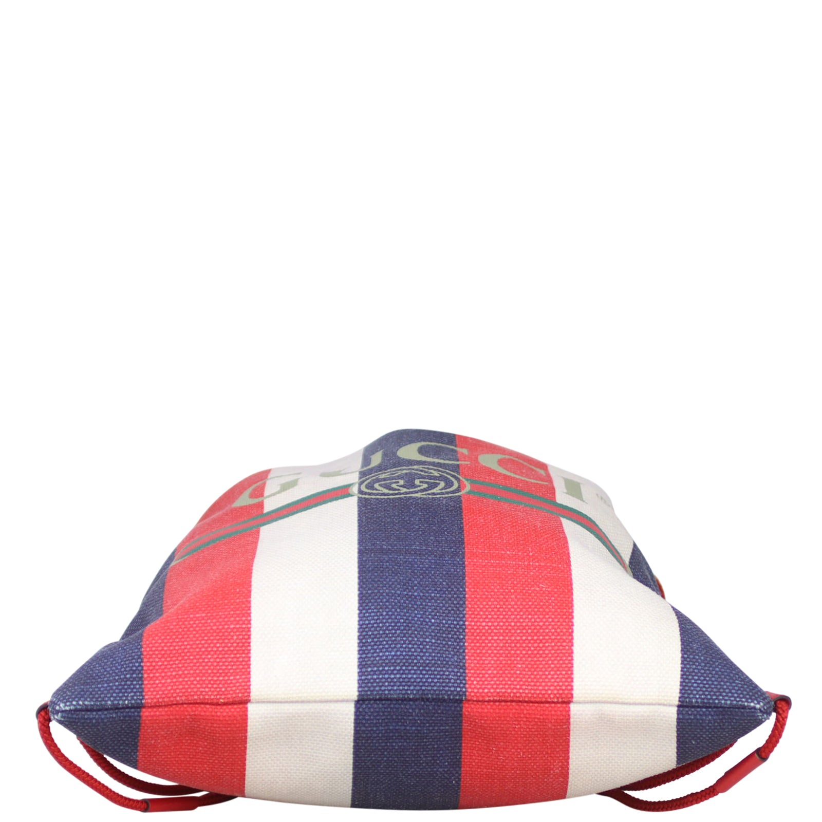 Gucci Striped Canvas Drawstring Backpack Base