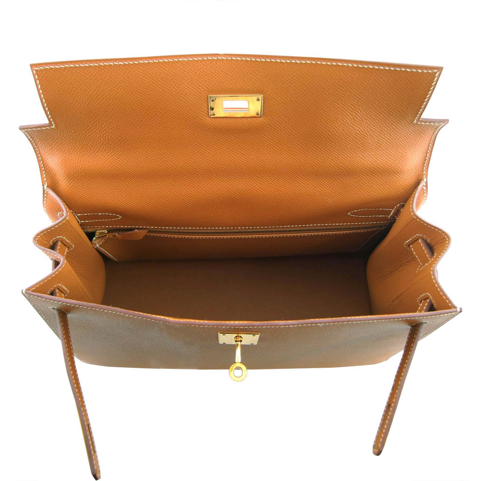 Hermes Kelly Sellier 32 Epsom interior