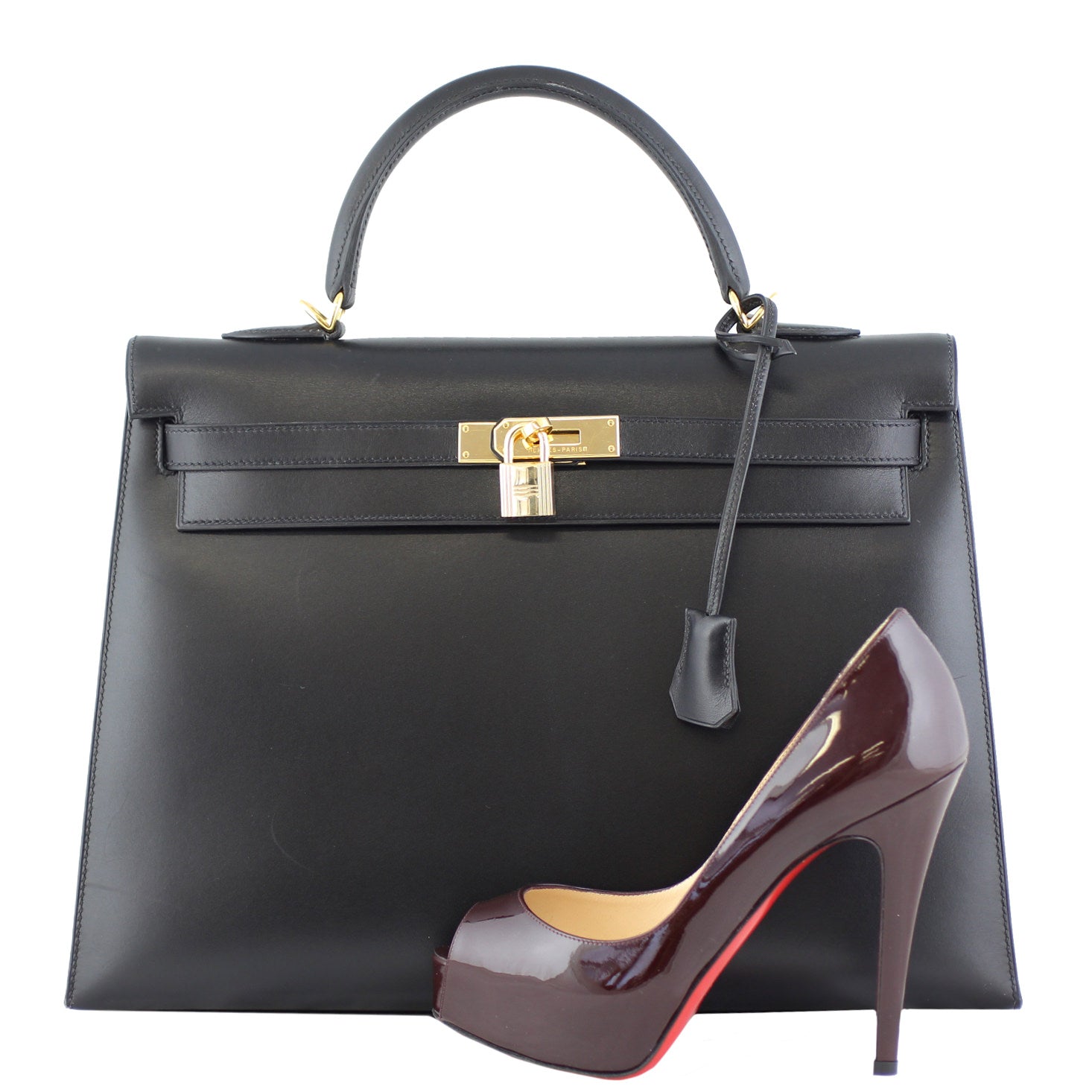 Hermes Kelly 35 Sellier Boxcalf Scale