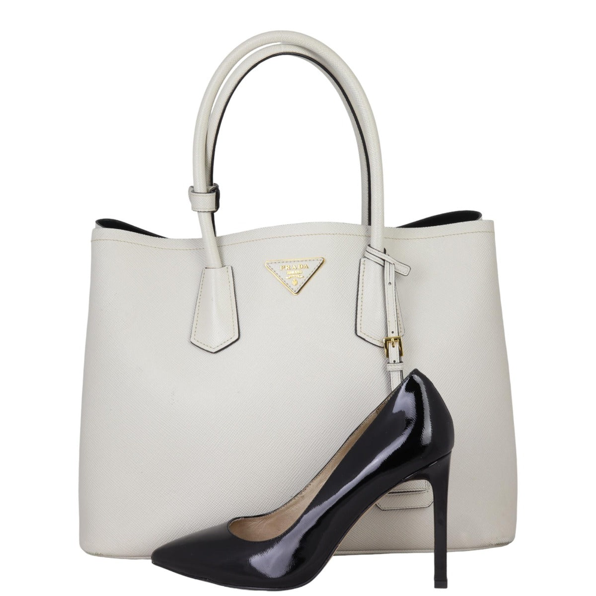 Prada Saffiano Cuir Double Bag Large