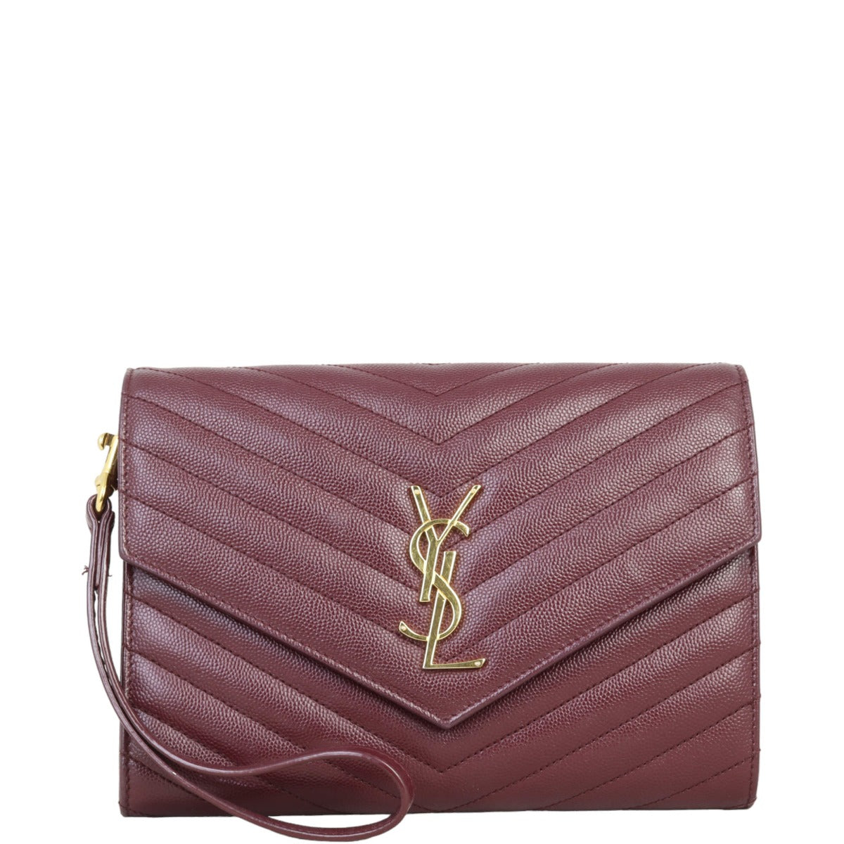 Saint Laurent Cassandre Flap Wristlet Pouch