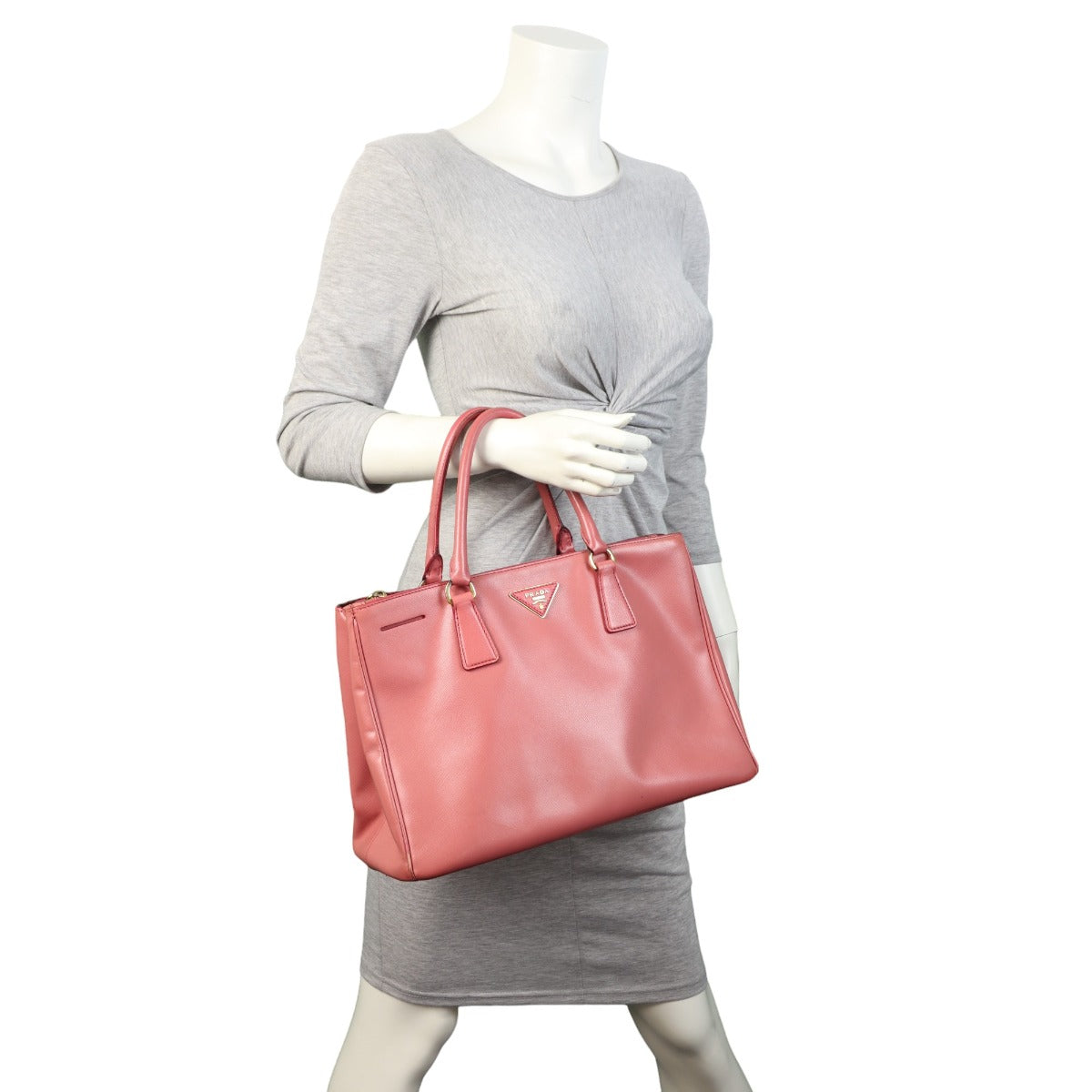 Prada Saffiano Lux Galleria Double Zip Tote Medium