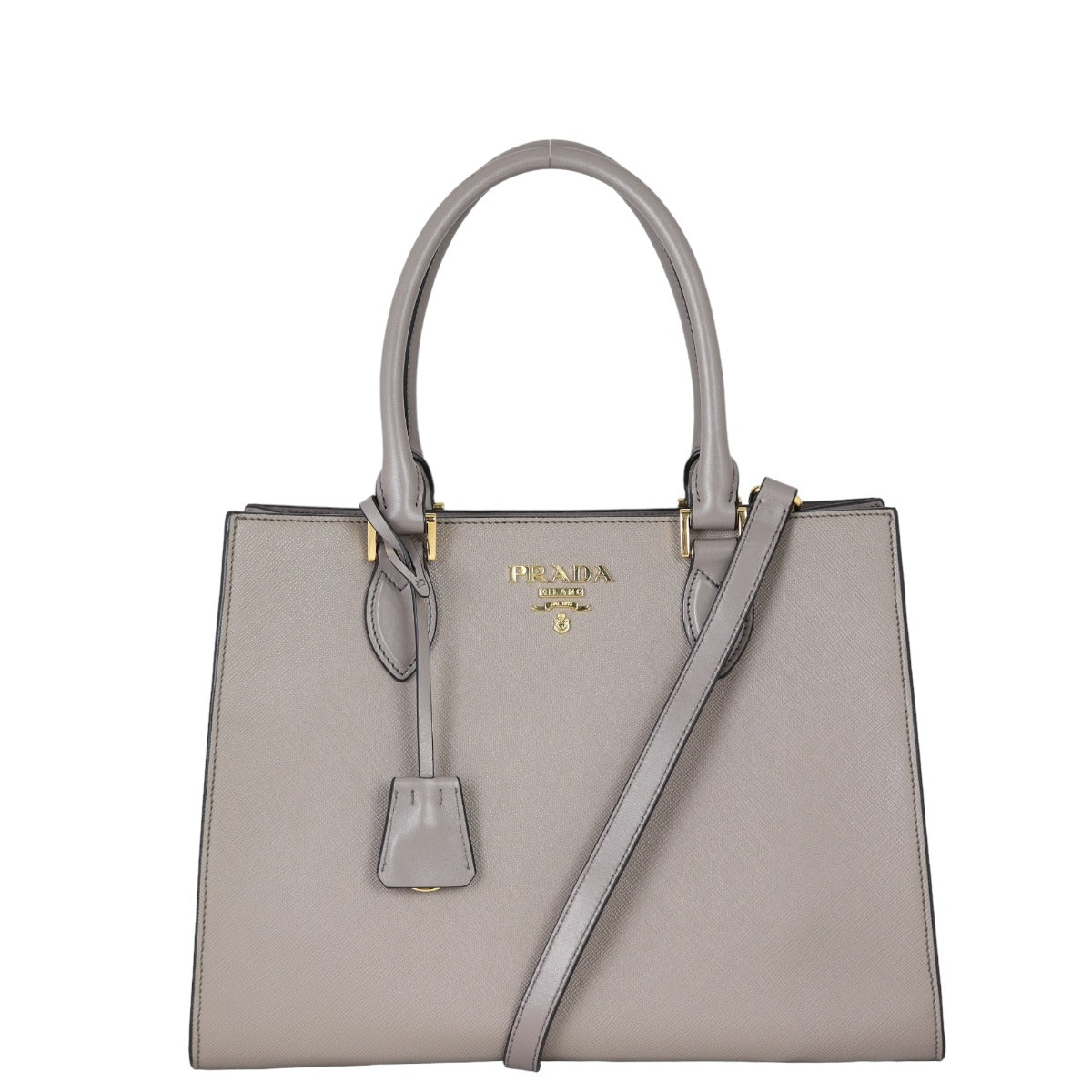 Prada Saffiano Cuir City Calf Two Way Tote