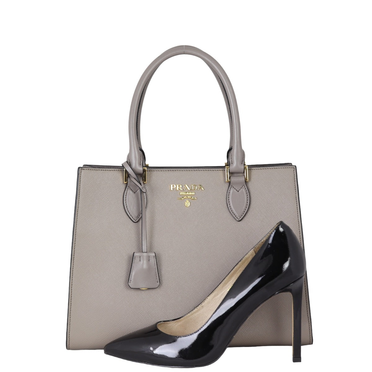 Prada Saffiano Cuir City Calf Two Way Tote
