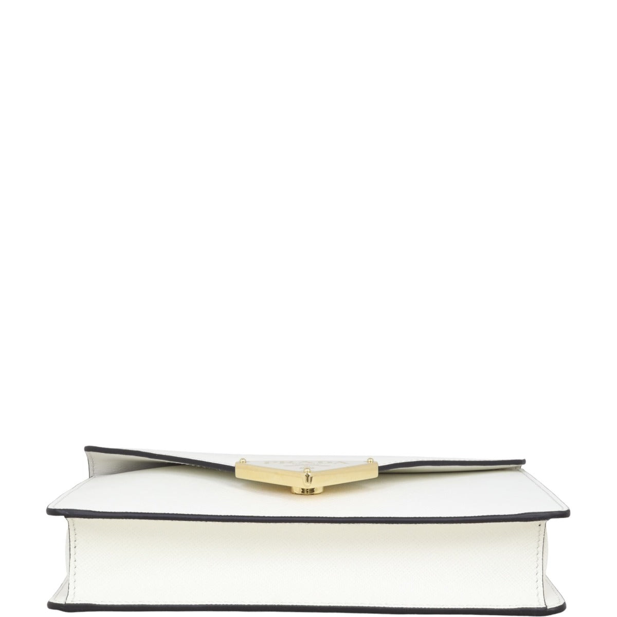 Prada Saffiano Triangle Logo Envelope Shoulder Bag