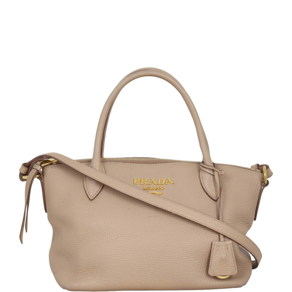 Prada Vitello Daino Small Zip Tote