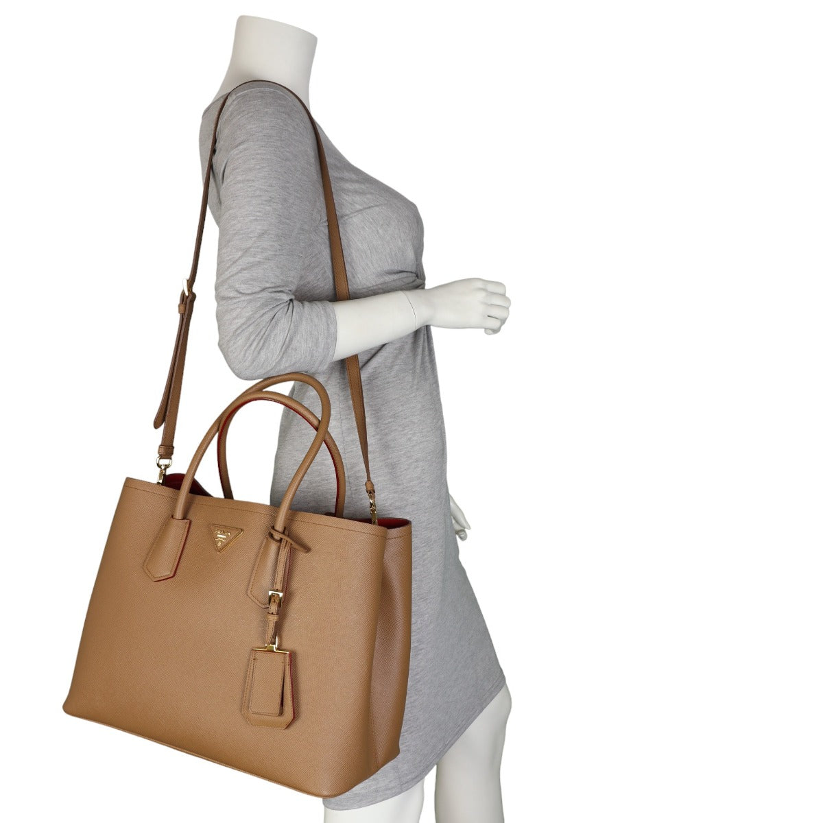 Prada Saffiano Cuir Double Bag Large