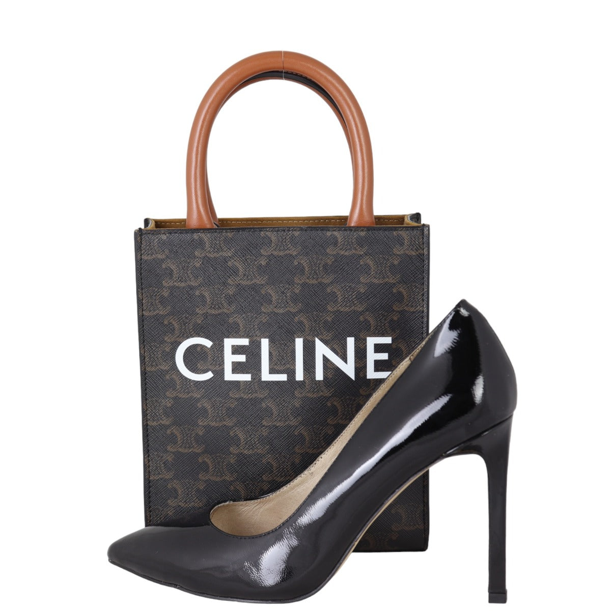 Celine Triomphe Vertical Cabas Tote Mini