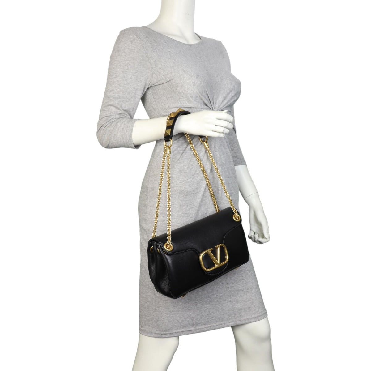 Valentino VLogo Stud Sign Shoulder Bag