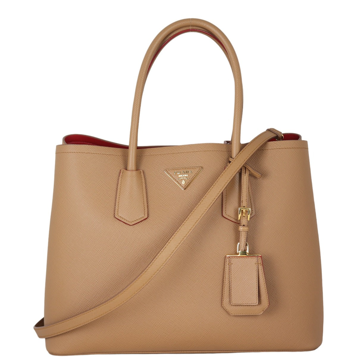 Prada Saffiano Cuir Double Bag Large