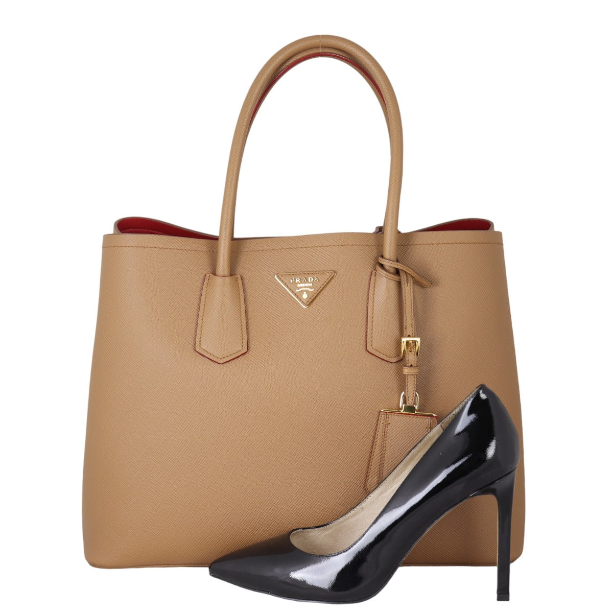 Prada Saffiano Cuir Double Bag Large