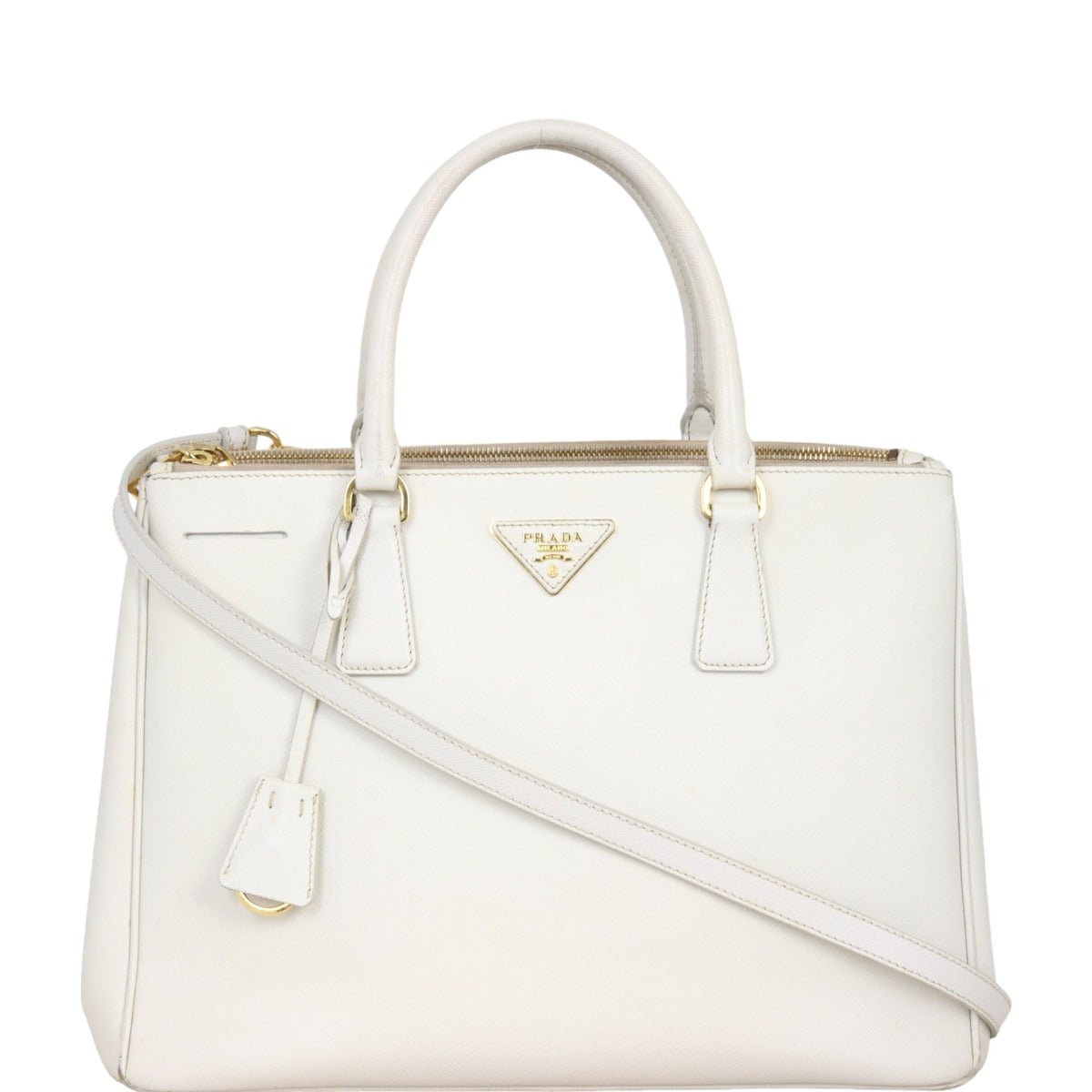 Prada Saffiano Lux Galleria Double Zip Tote Medium