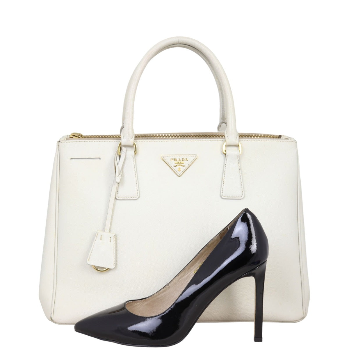 Prada Saffiano Lux Galleria Double Zip Tote Medium