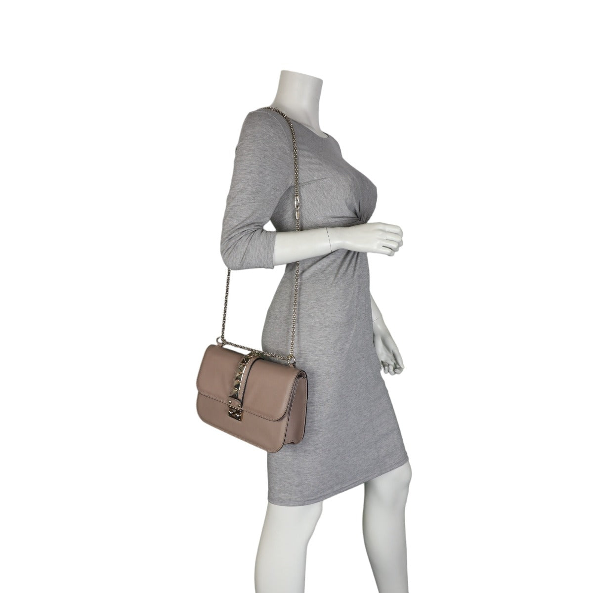 Valentino Glam Lock Medium Shoulder Bag