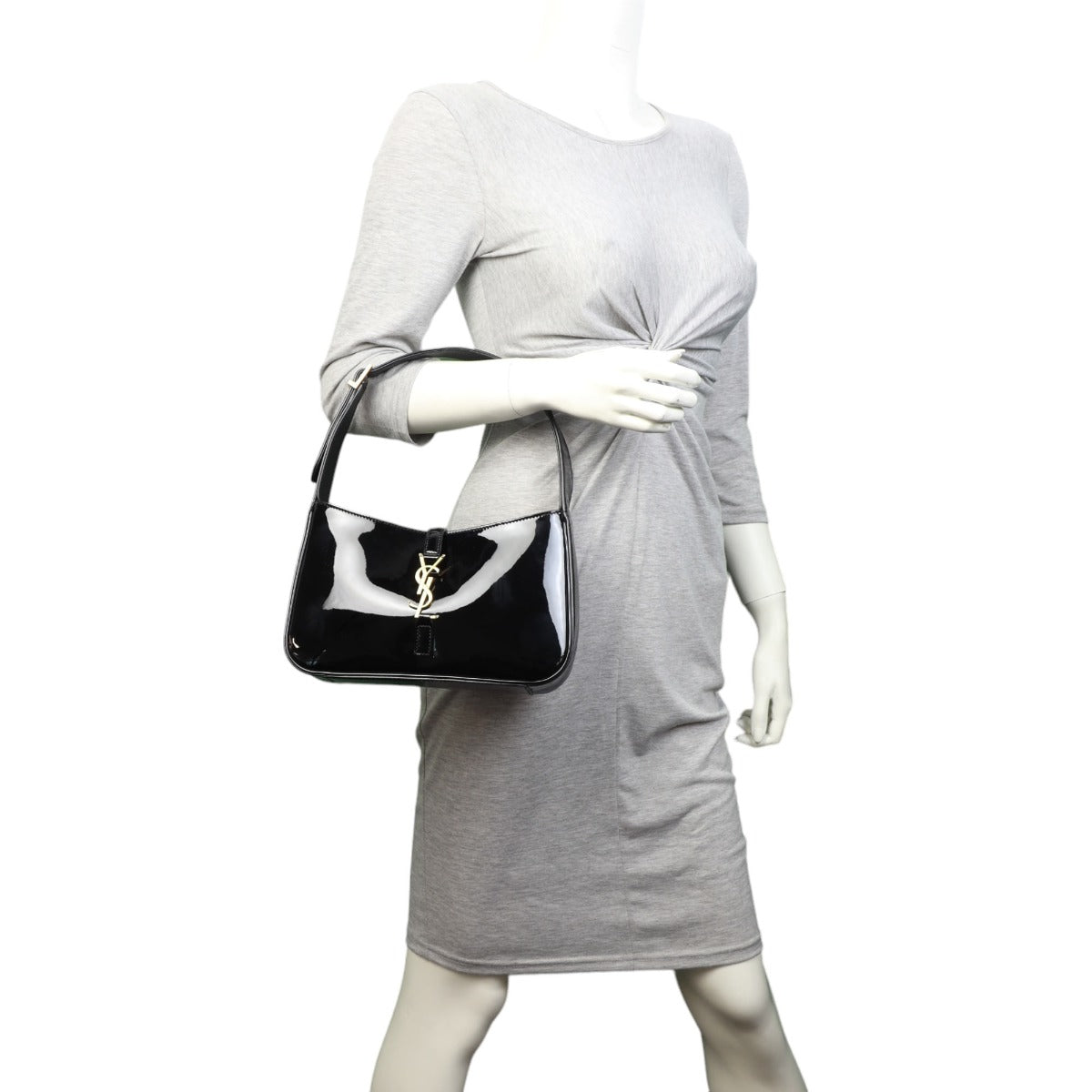 Saint Laurent Le 5 a 7 Hobo Patent