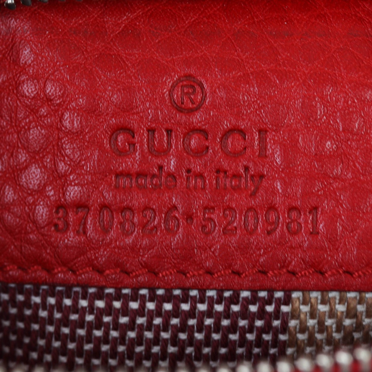 Gucci Daily Bamboo Flap Bag Medium Interior Stamp